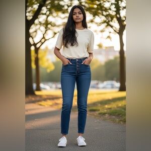 J.Crew Jeans Womens 32 P Blue 10 Inch High-Rise Toothpick Skinny Stretch Denim